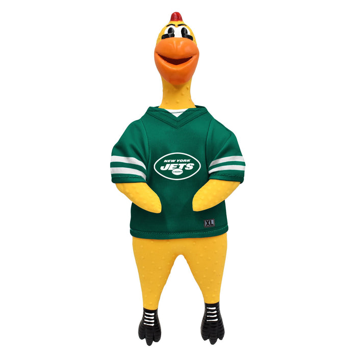 New York Jets Rubber Chicken Pet Toy