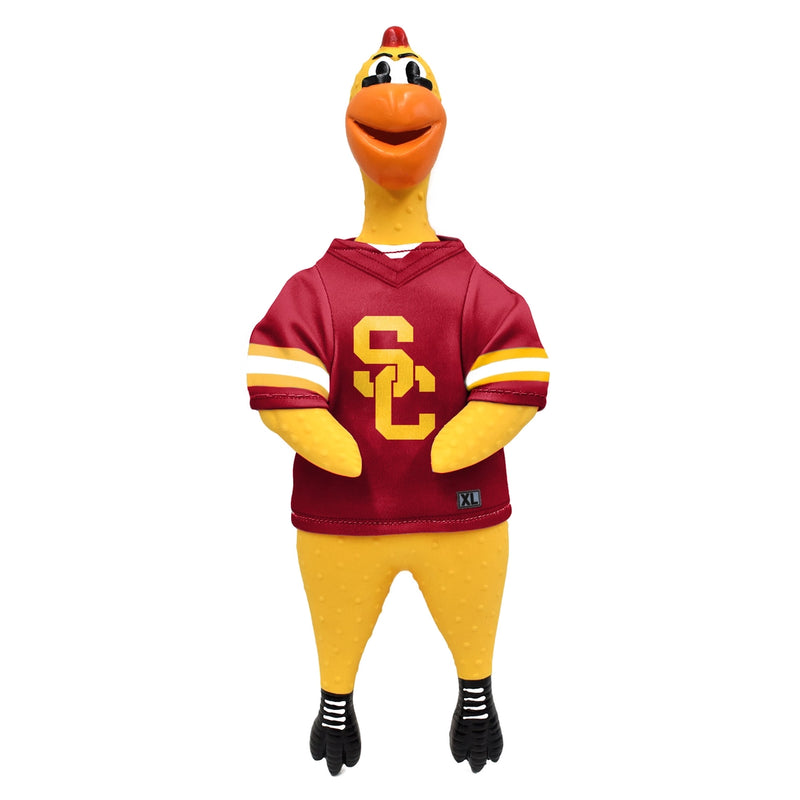 USC Trojans Rubber Chicken Pet Toy