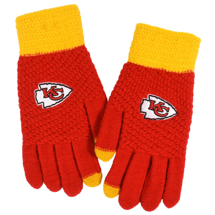Kansas City Chiefs Waffle Knit Gloves