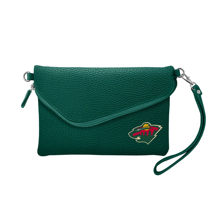Minnesota Wild Fold-Over Crossbody Pebble Purse