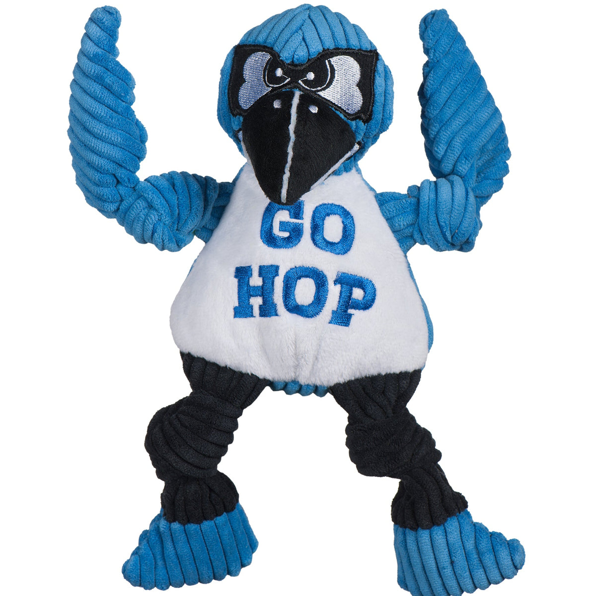NCAA Mascot Johns Hopkins University, Jay the Blue Jay Knottie® Plush Dog Toy