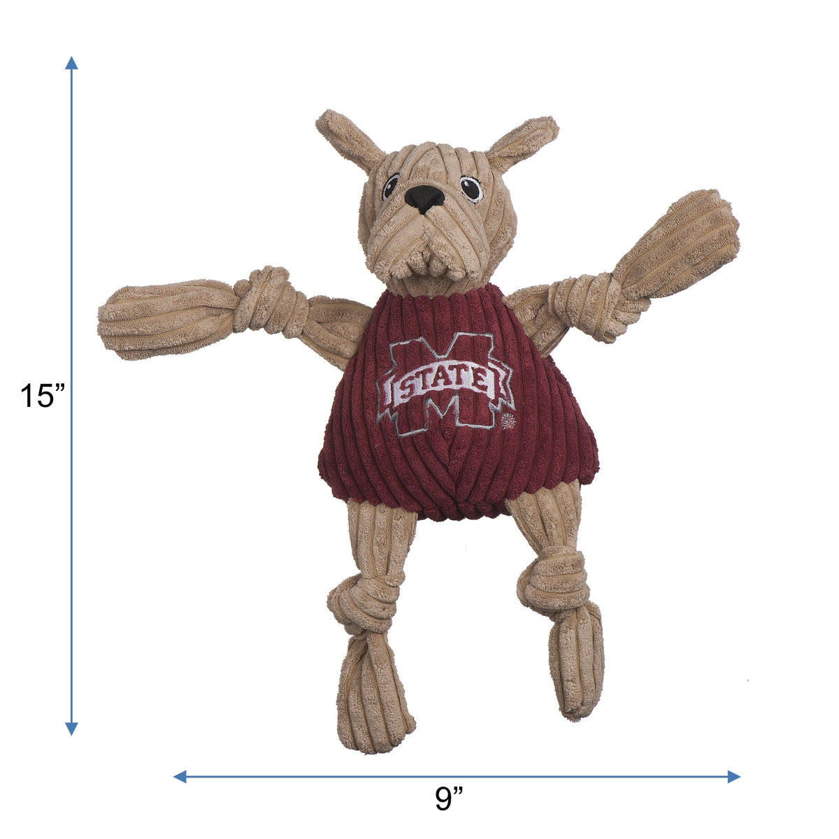 NCAA Mississippi State University, Bully the Bulldog Knottie® Plush Dog Toy