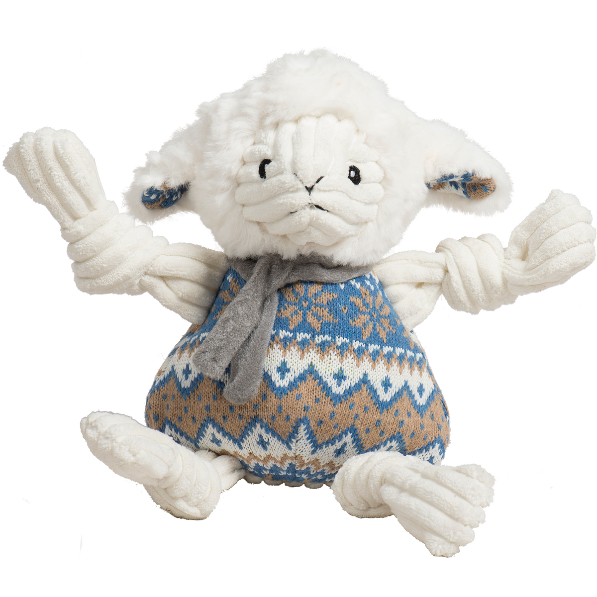 Leo Lamb Plush Dog Toy Knottie®