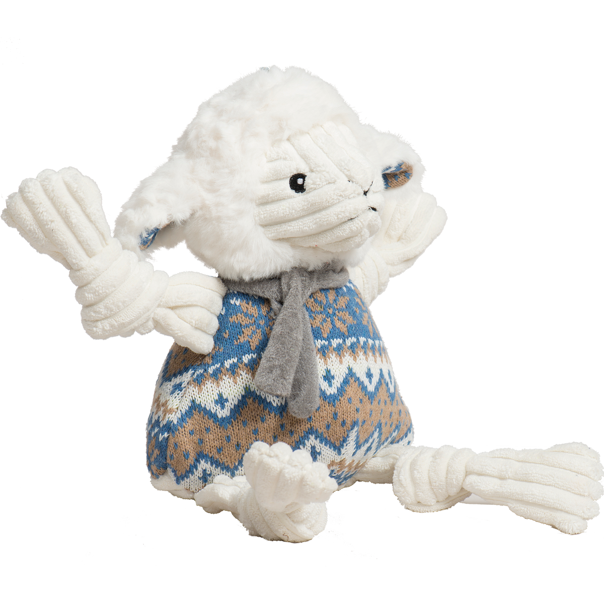 Leo Lamb Plush Dog Toy Knottie®