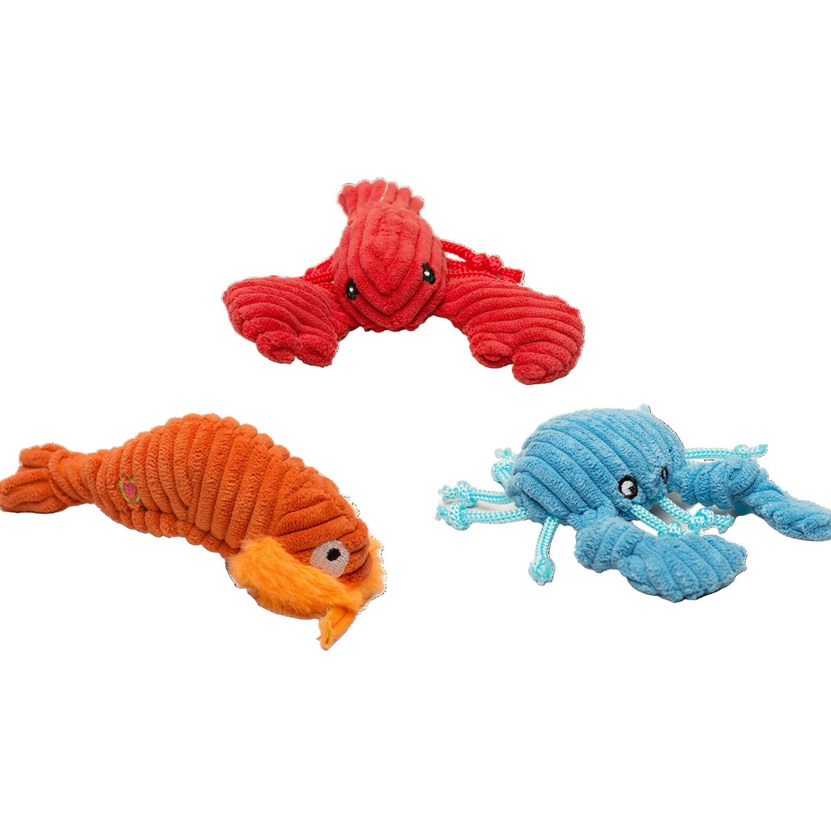 Raw Bar Wee Huggles® Plush Dog Toys, 3 pack
