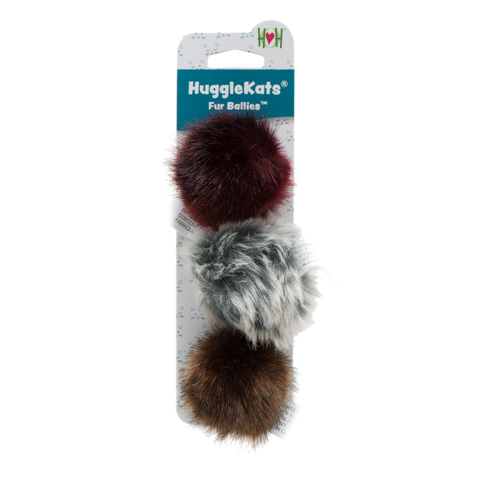 HuggleKats® Fur Ballies Cat Toys, 3 Pack