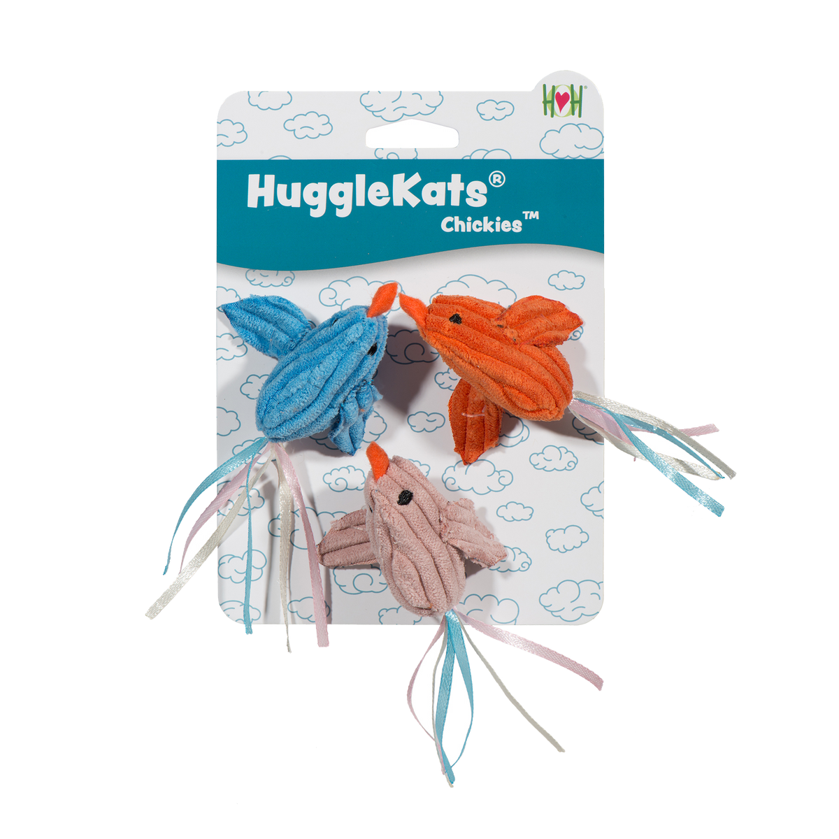 HuggleKats® Chickies Cat Toys, 3 Pack