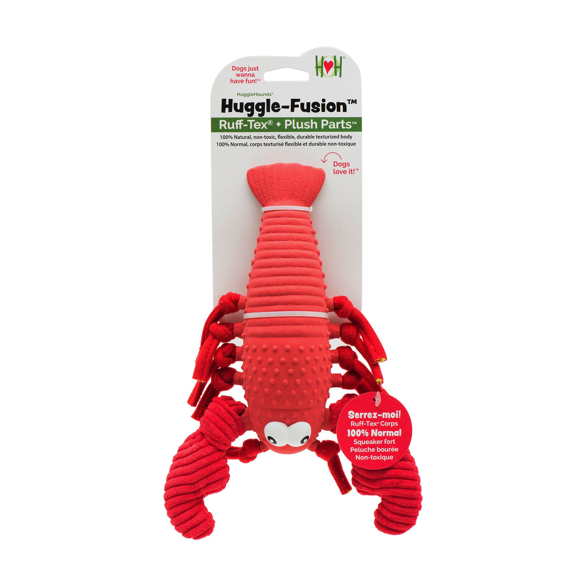 Huggle-Fusion® McCracken Lobsta Plush & Latex Dog Toy