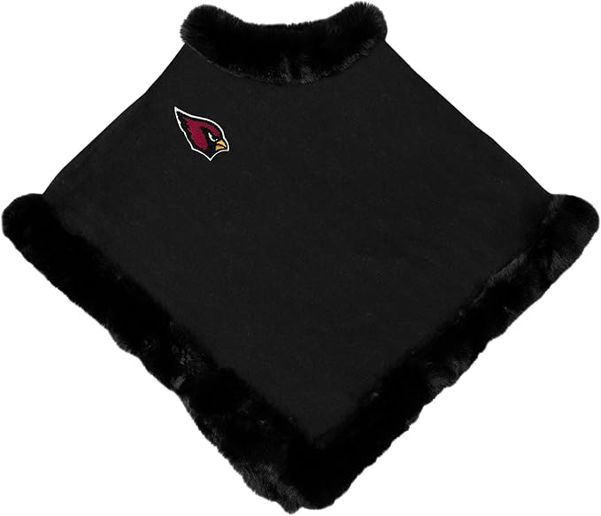 AZ Cardinals Fur Trim Poncho