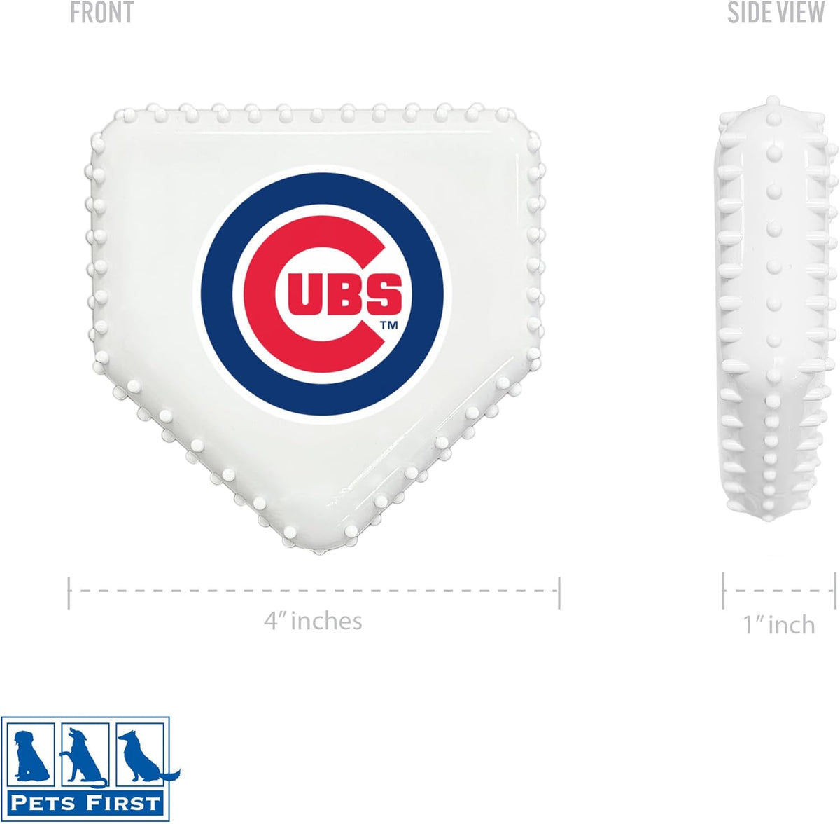 Chicago Cubs Hard Nylon Home Plate Chew Toy