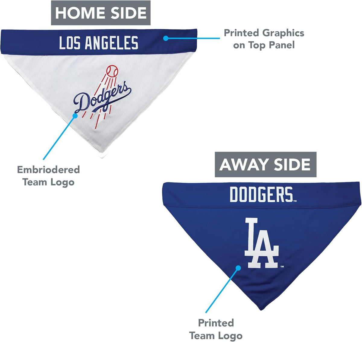 LA Dodgers Reversible Slide-On Bandana