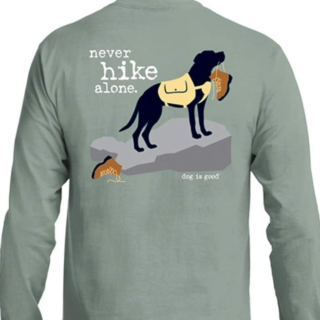 Never Hike Alone Long Sleeve T-Shirt - Green