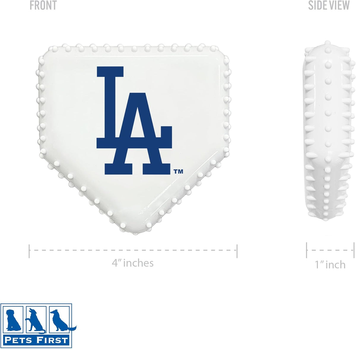 Los Angeles Dodgers Hard Nylon Home Plate Chew Toy