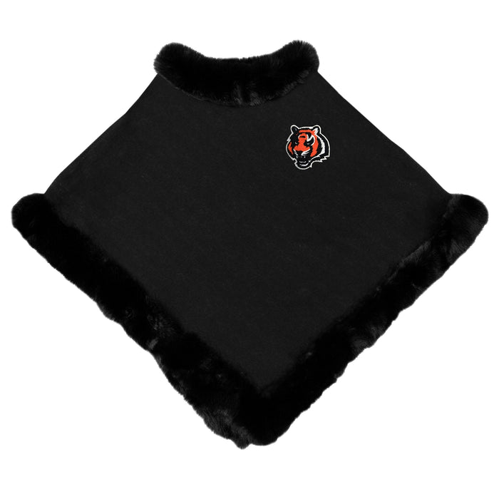 Cincinnati Bengals Fur Trim Poncho