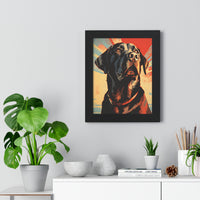 Labrador Retriever Pop-Art Retro Framed Print