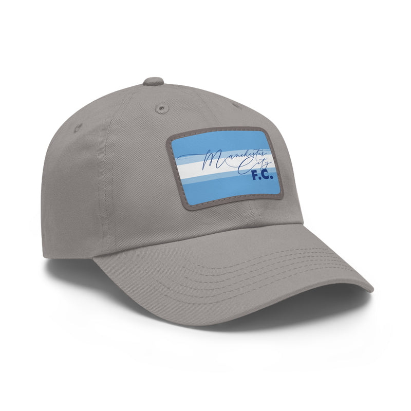 Manchester City FC 25/26 Home Kit-Inspired Leather Patch Baseball Hat