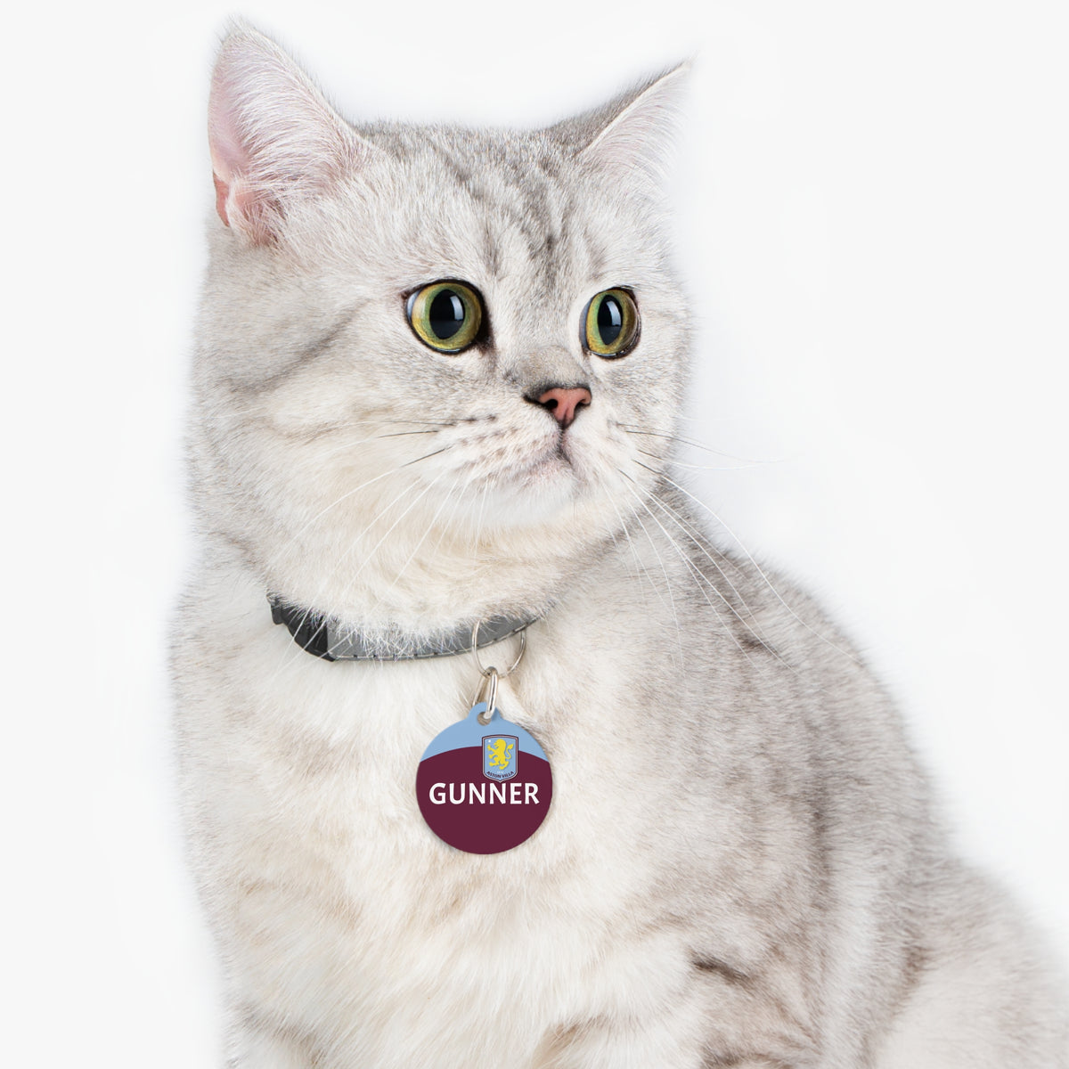 Aston Villa FC 24/25 Kit Inspired Personalized Pet Tag