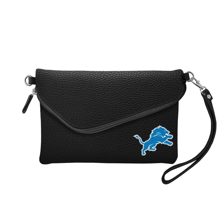 Detroit Lions Fold-Over Crossbody Pebble Purse