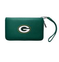 Green Bay Packers Zip Organizer Wallet Pebble