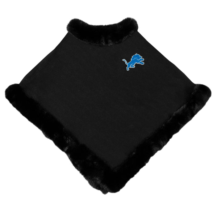 Detroit Lions Fur Trim Poncho