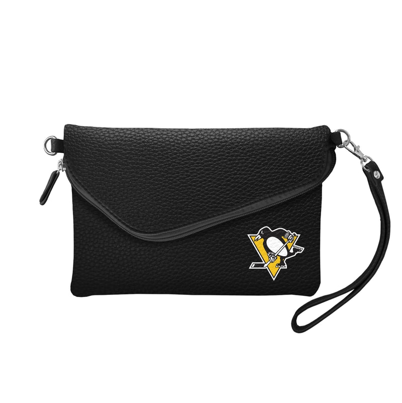 Pittsburgh Penguins Fold-Over Crossbody Pebble Purse