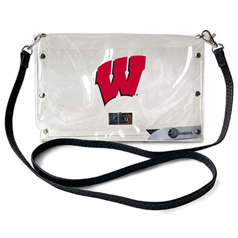 WI Badgers Clear Envelope Purse