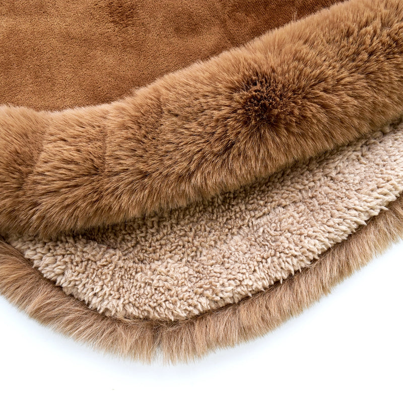 Cleveland Browns Fur Trim Poncho