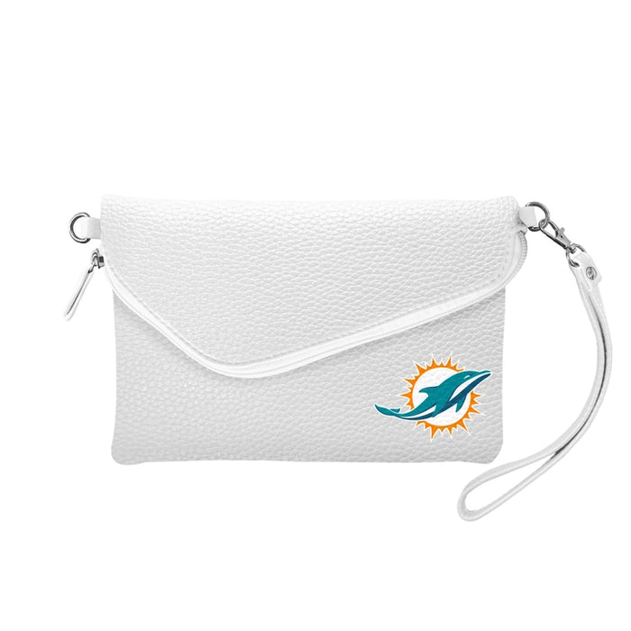 Miami Dolphins Fold-Over Crossbody Pebble Purse