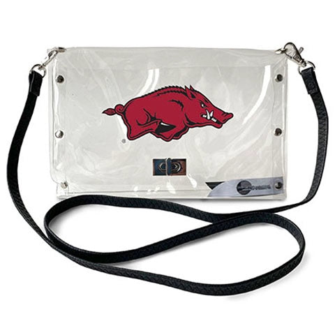 AR Razorbacks Clear Envelope Purse