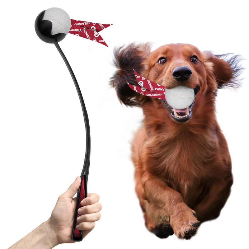 OK Sooners Pet Ball Launcher Toy