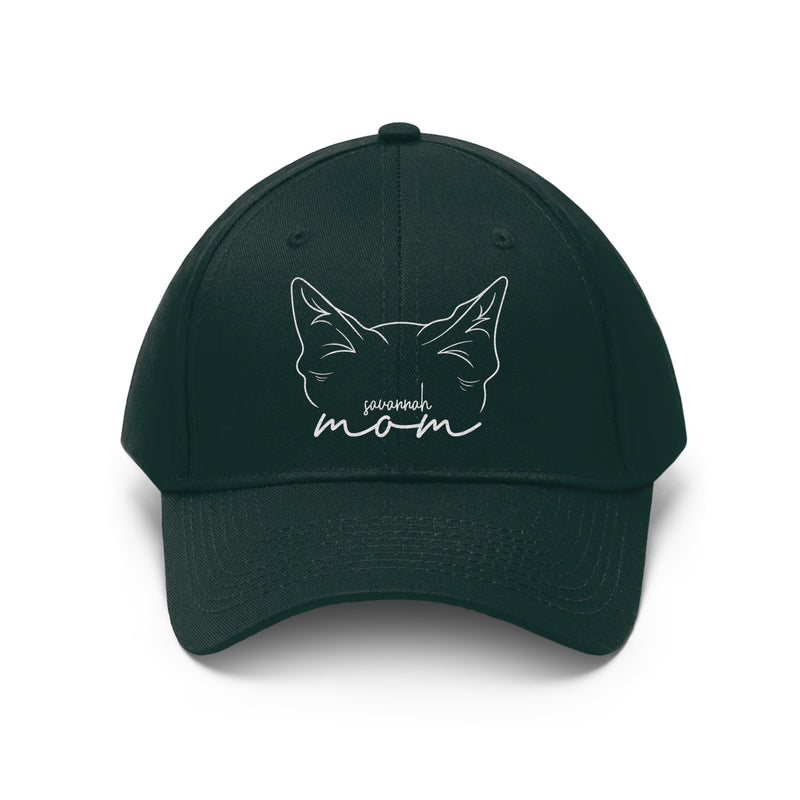 Savannah Cat Mom Embroidered Twill Hat