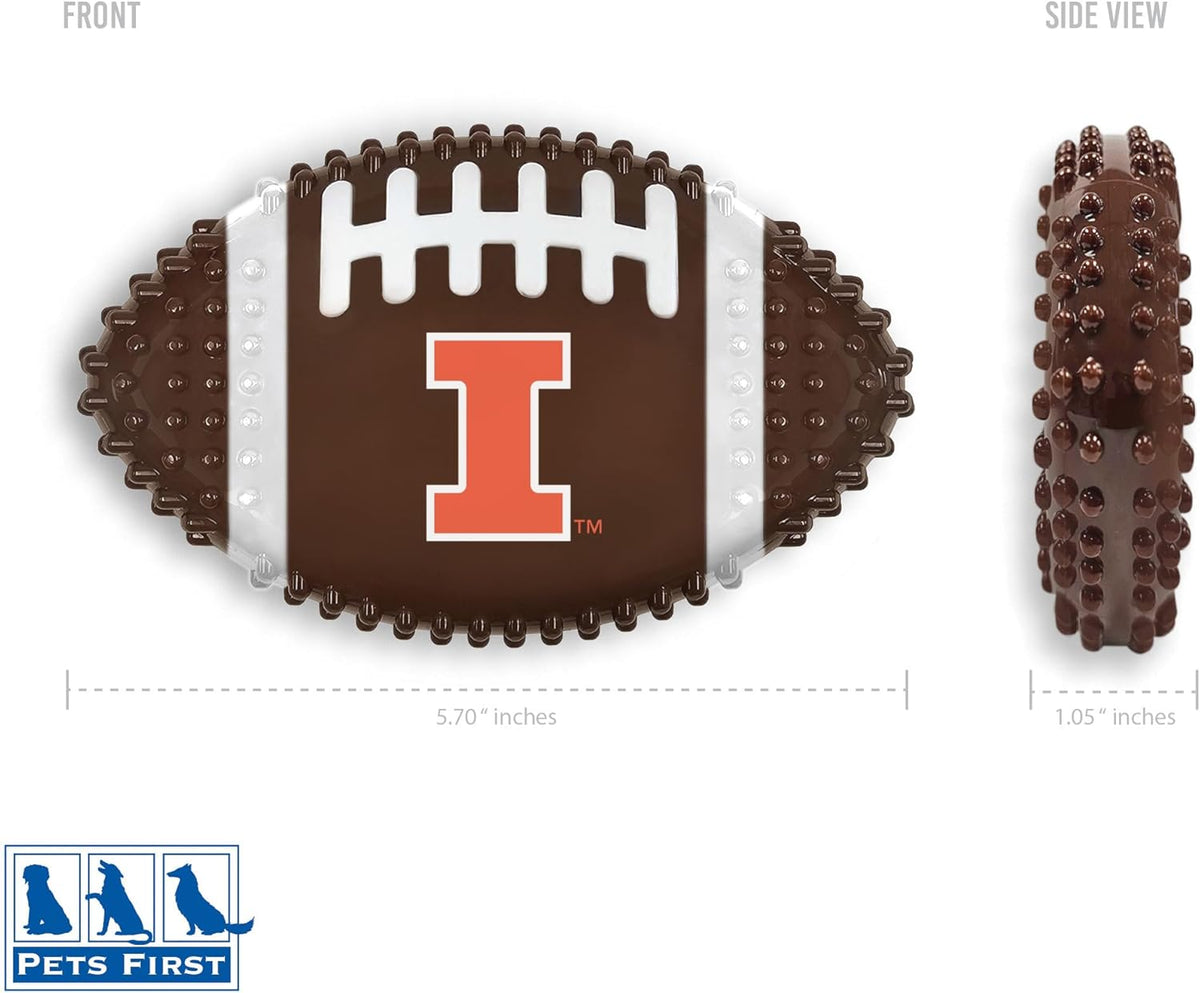 IL Fighting Illini Hard Nylon Football Chew Toy