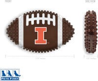 IL Fighting Illini Hard Nylon Football Chew Toy