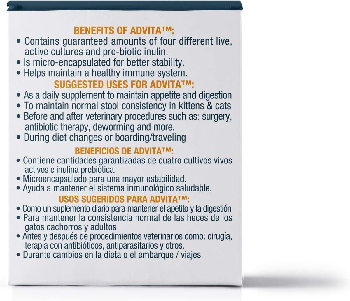 VetOne Advita Probiotic Powder Nutritional Supplement for Cats, 1gm
