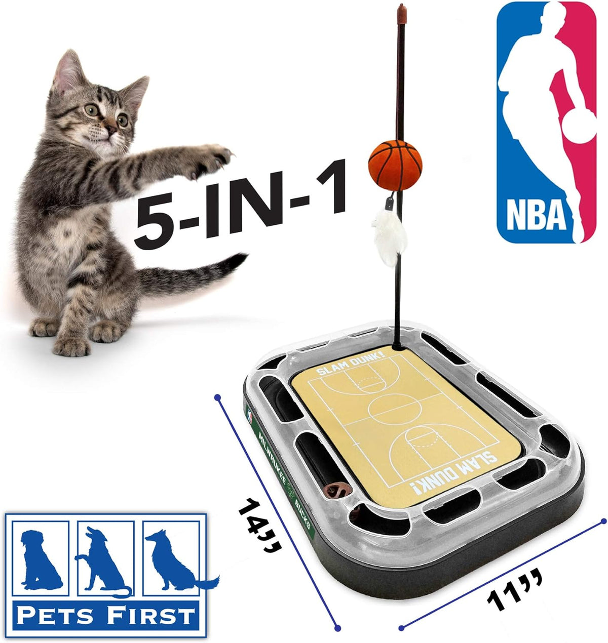 Milwaukee Bucks Basketball Cat Scratcher Toy