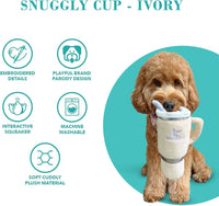 Holiday Snuggly Cup - Red with Gold Embroidery Plush Toy