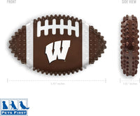 WI Badgers Hard Nylon Football Chew Toy