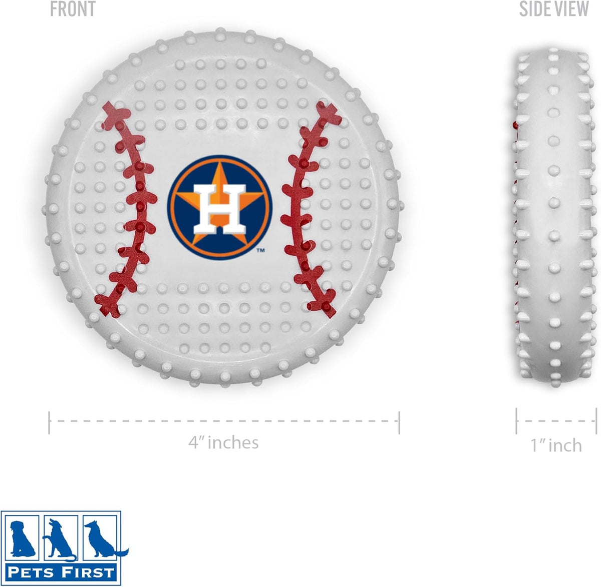 Houston Astros Hard Nylon Baseball Chew Toy