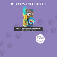 Kittle Clicquot Bottle & Caviar Cat Toy Set