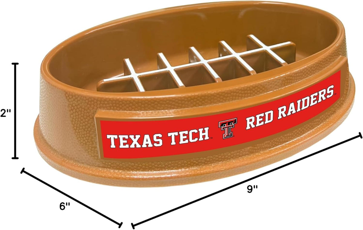 TX Tech Red Raiders Football Slow Feeder Bowl