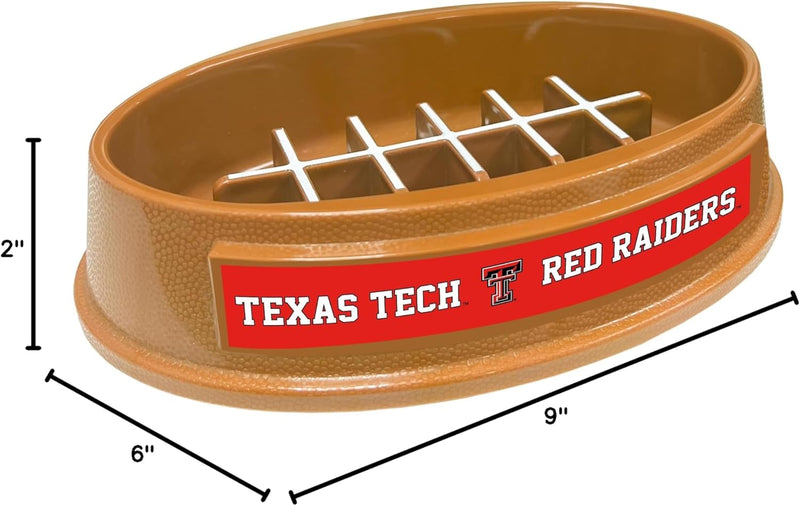TX Tech Red Raiders Football Slow Feeder Bowl