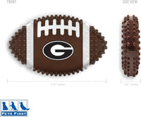 GA Bulldogs Hard Nylon Football Chew Toy