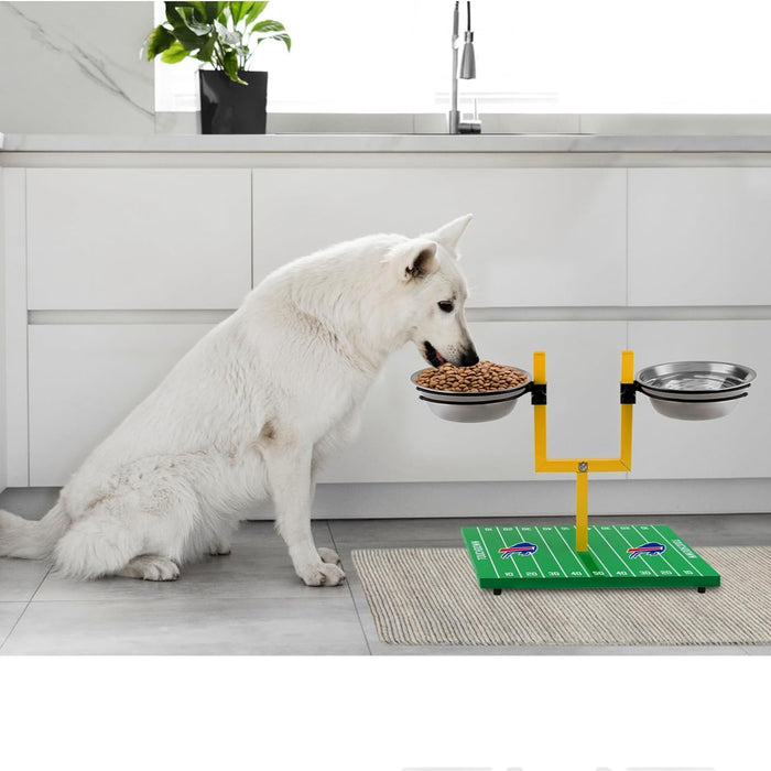 Buffalo Bills Goal Post Double Bowl Pet Feeder