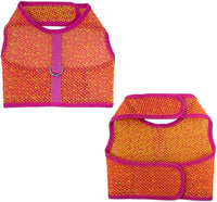 Active Mesh Pet Harness with Leash - Pink and Yellow