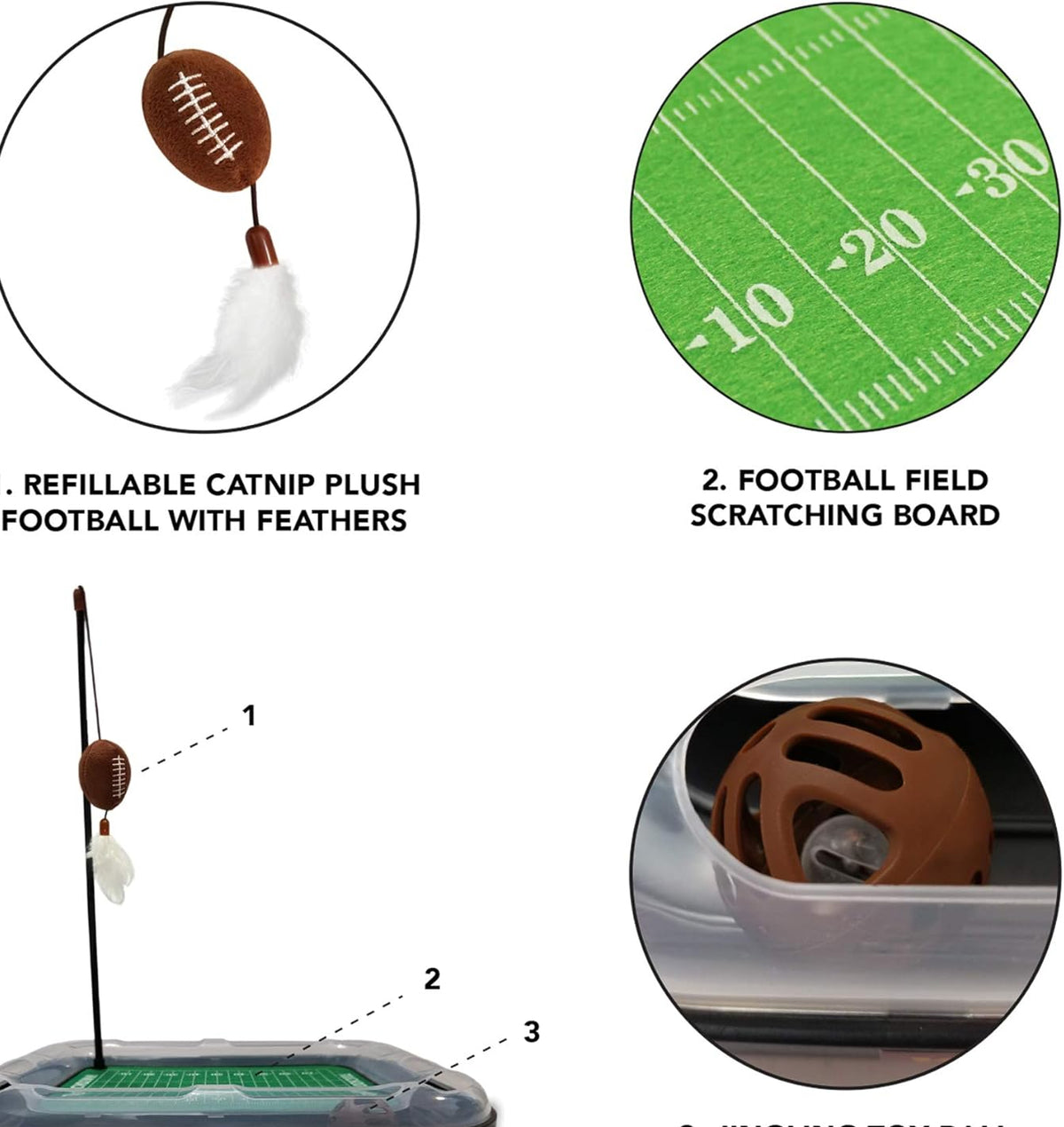 IL Fighting Illini Football Cat Scratcher Toy
