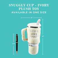 Holiday Snuggly Cup - Red with Gold Embroidery Plush Toy