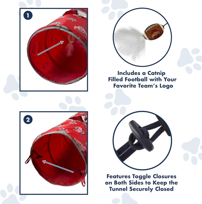 OH State Buckeyes Cat Tunnel Toy