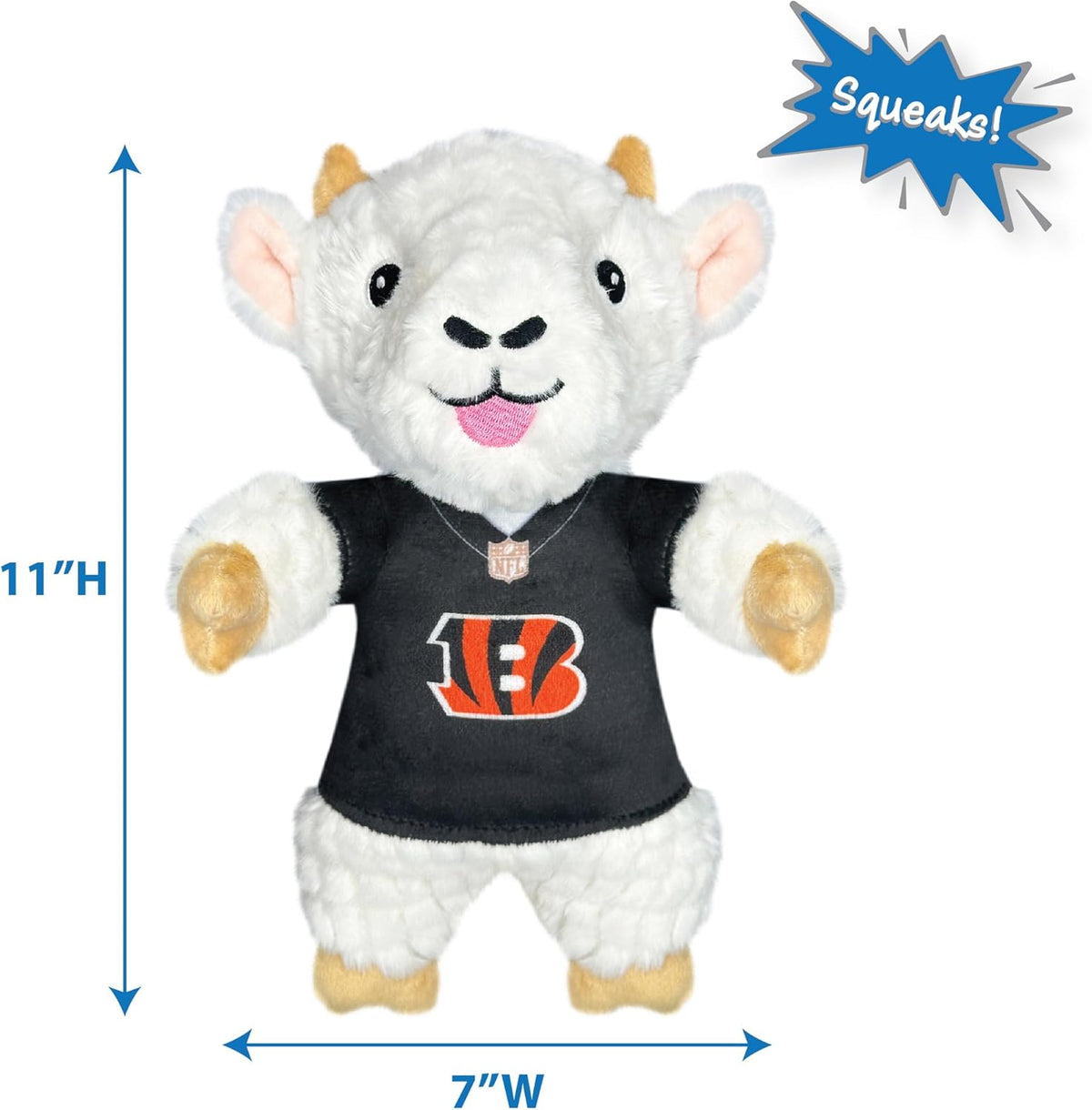 Cincinnati Bengals Joe Burrow #9 Goat Plush Toy