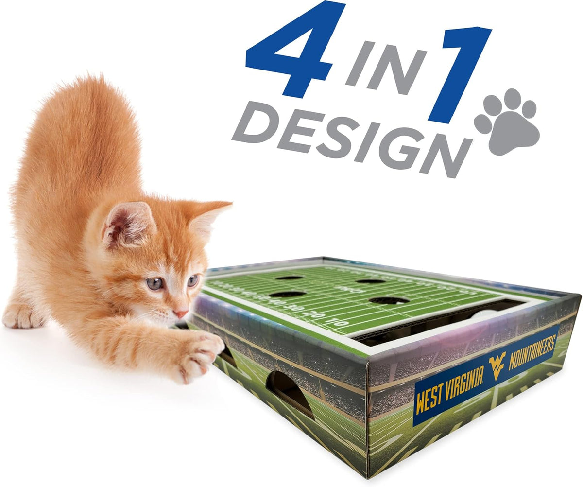WV Mountaineers Football Stadium Cat Scratcher Toy