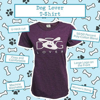 Dog Lover Womens T-Shirt - Plum